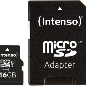 INTENSO Micro SDHC Card PREMIUM 16GB 3423470 with adapter, UHS-I