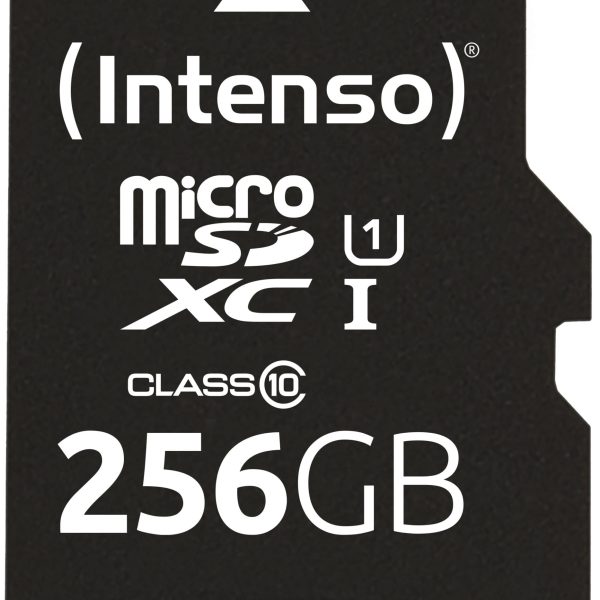 INTENSO Micro SD Secure Digital Cards 3423492 SD Adapter 256GB