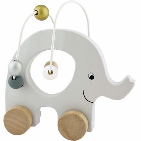 JABADABADO Nachzieh Elefant C2530 silber, mit Abacus 17x6x17cm