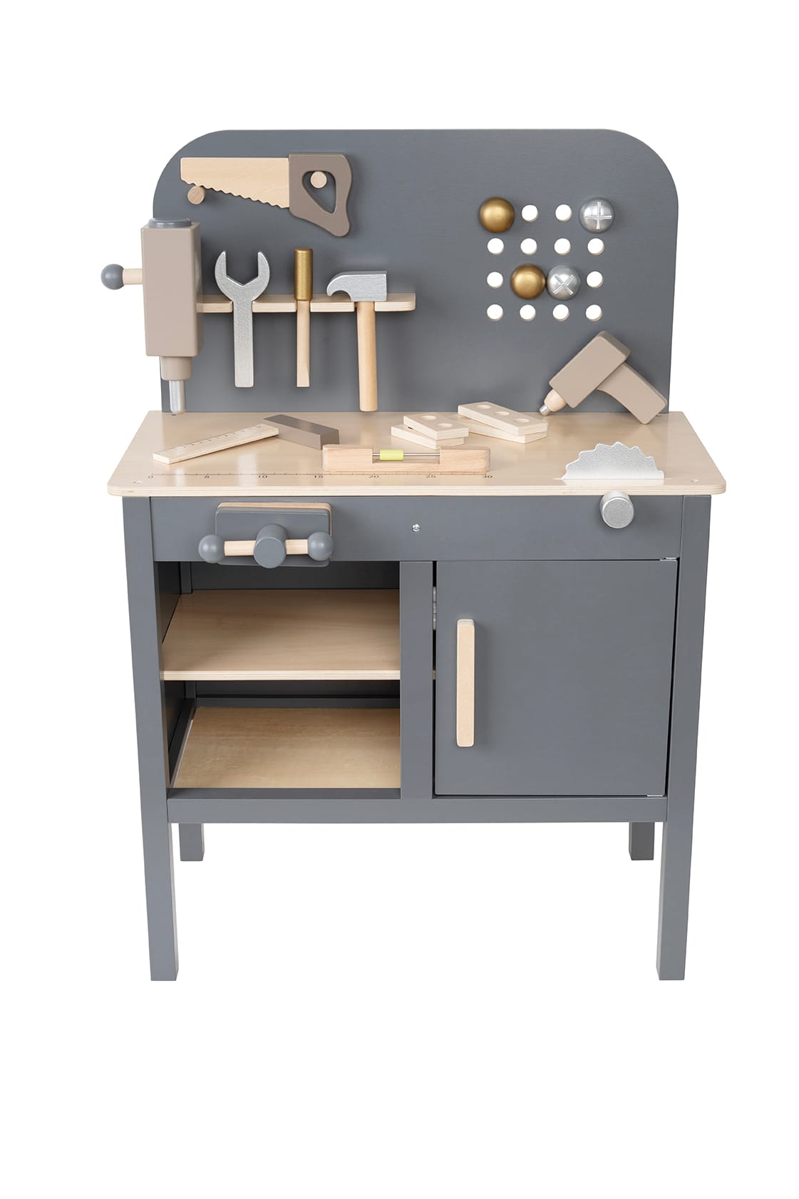 JABADABADO-C2555-7332599025557 JABADABADO Werkzeugbank 55x30x78cm C2555 grau – Bild 1