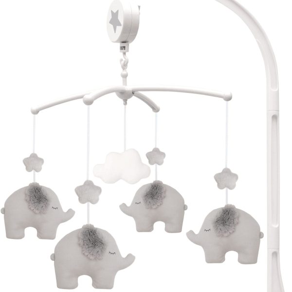 JABADABADO Musik Mobile Elefant Elefant N0094 grau 36x30x8cm