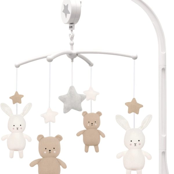 JABADABADO Musik Mobile Teddy/Hase N0145 braun/weiss