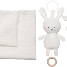 JABADABADO Geschenkset Hase in Decke S1021 weiss, 3-teilig