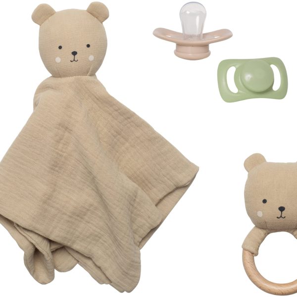 JABADABADO Geschenkset Kuschelteddy S1024 beige 4-teilig