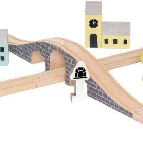 JABADABADO Holz Eisenbahn W7116 bunt 23x23x25cm