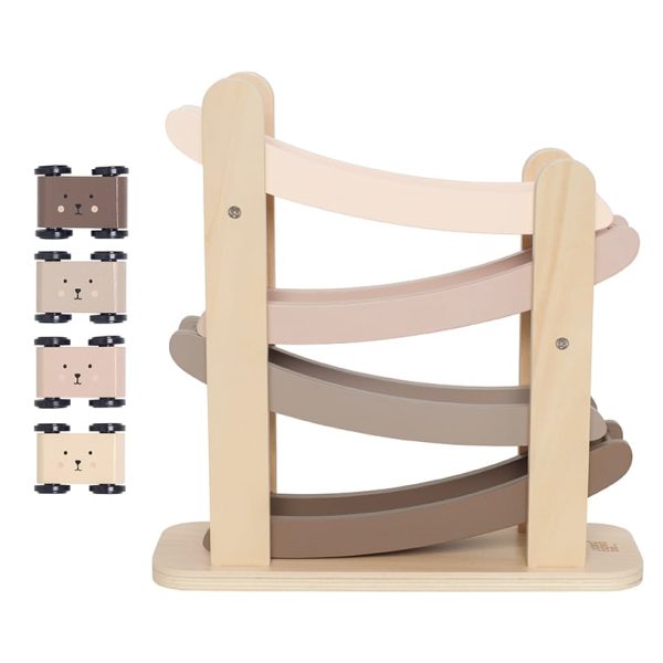 JABADABADO Auto Rennbahn 29x10x24cm W7246 4 Autos, Nature Line