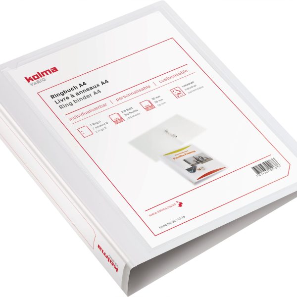 KOLMA Ringbuch Vario Light A4 02.712.16 weiss, 4.8 cm, 2-Ring