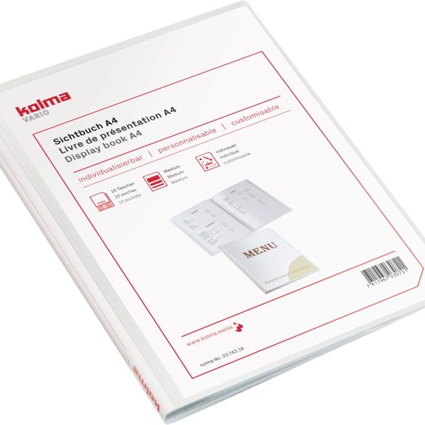 KOLMA Sichtbuch Vario A4 03.743.16 weiss 10 Taschen