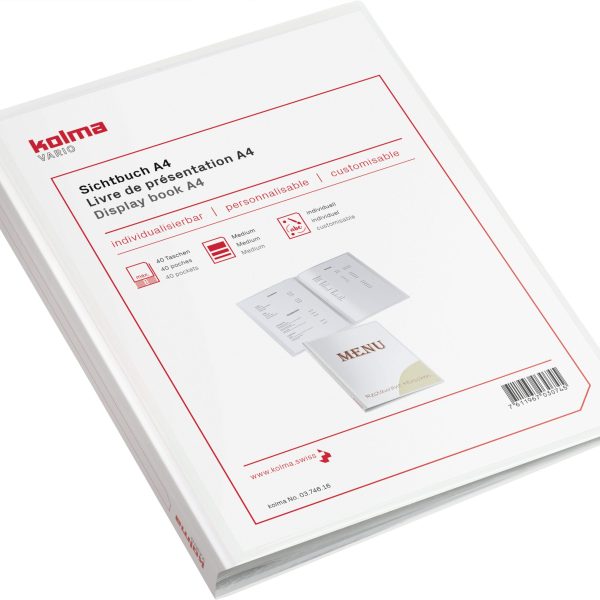 KOLMA Sichtbuch Vario A4 03.746.16 weiss 40 Taschen