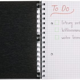 KOLMA Notizbuch LineaVerde A5 06.521.06 kariert, 70g/m2 schwarz