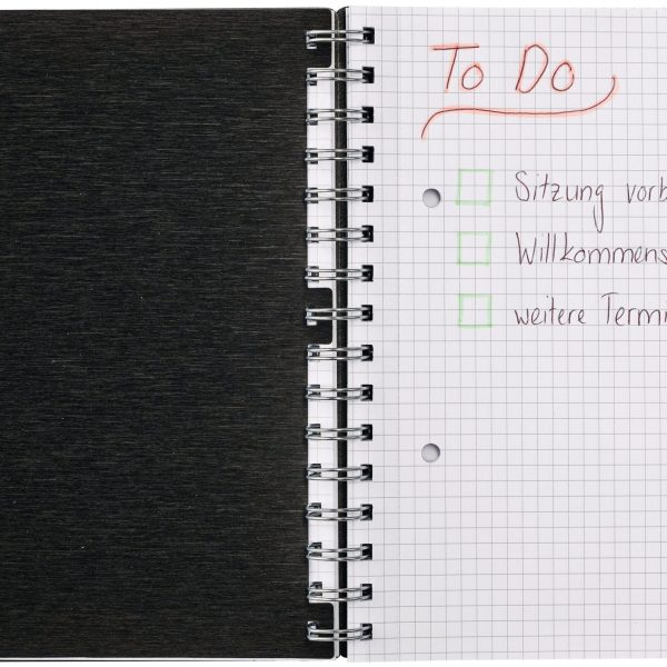KOLMA Notizbuch LineaVerde A5 06.521.06 kariert, 70g/m2 schwarz