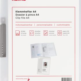 KOLMA Klemmhefter Tender A4 10.016.00 transparent, 2-teilig