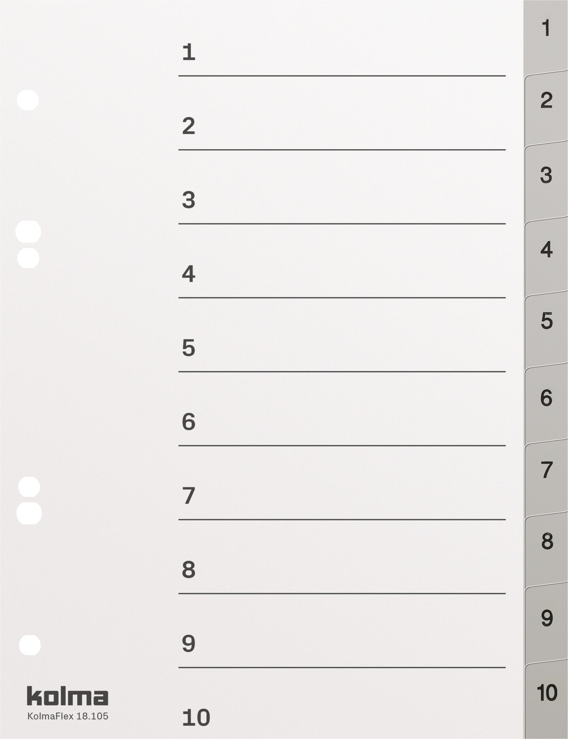 KOLMA-18.105.03-7611967180587 KOLMA Register KolmaFlex A5 18.105.03 grau 1-10 – Hochwertig & günstig bei ShopDeca