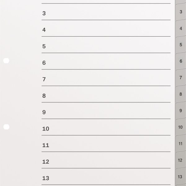 KOLMA Register KolmaFlex A4 18.115.03 grau 1-15