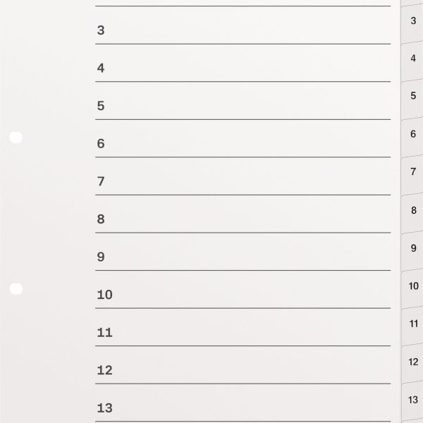 KOLMA Register KolmaFlex A4 18.115.16 weiss 1-15