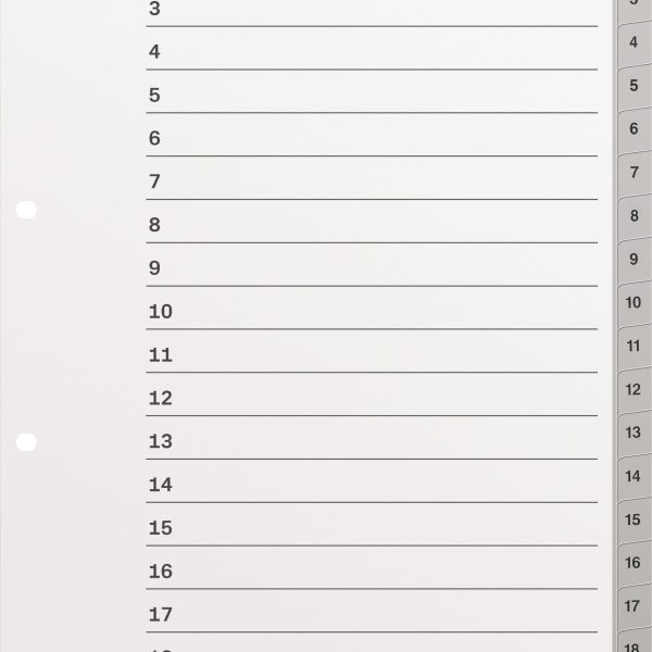 KOLMA Register KolmaFlex A4 18.120.03 grau 1-20