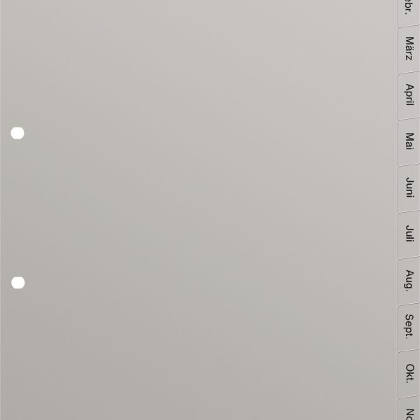 KOLMA Register KolmaFlex A4 18.124.03 grau Jan-Dez DE