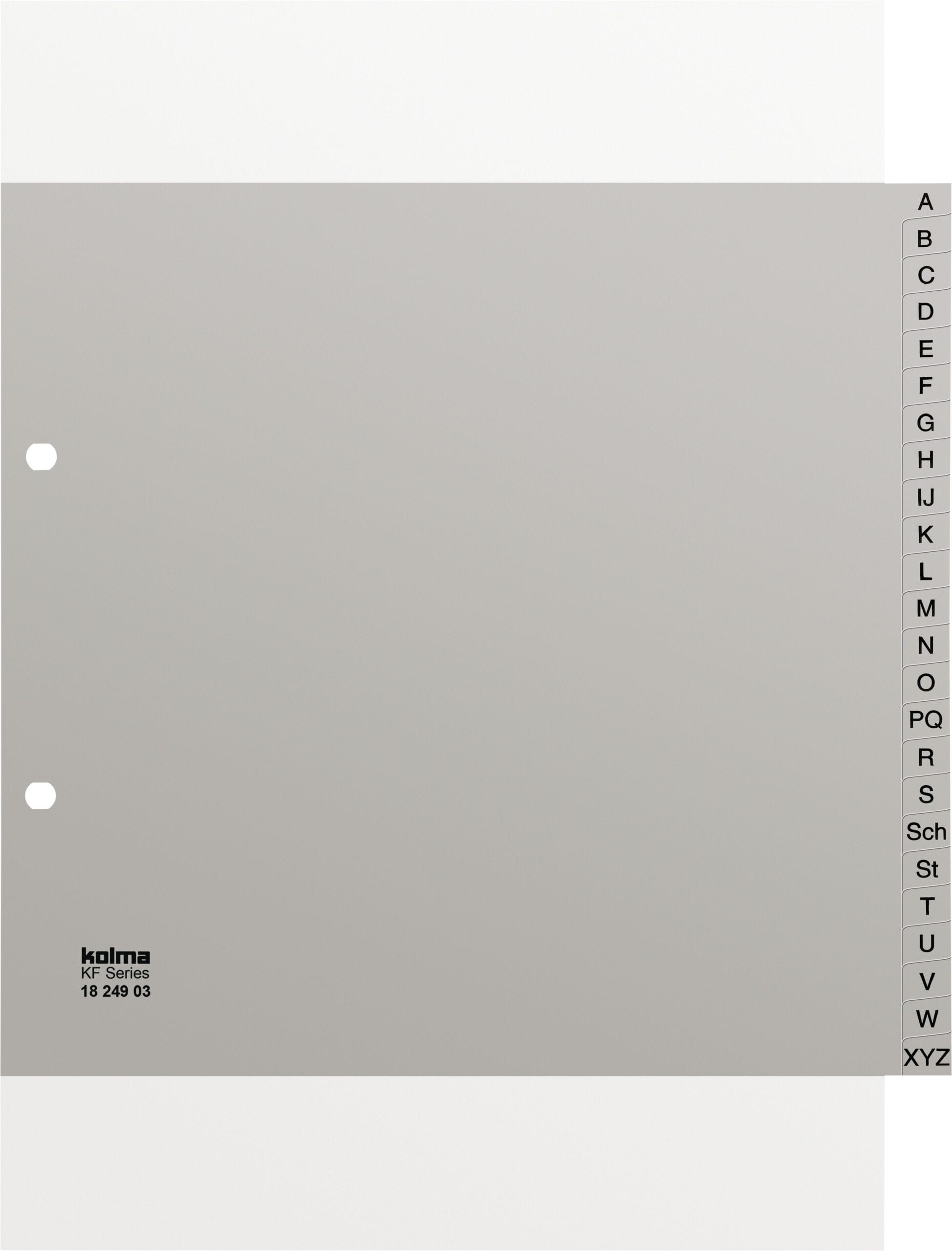 KOLMA-18.249.03-7611967180013 KOLMA Register PP KolmaFl. A4 1/2 H. 18.249.03 grau A-Z 24-teilig – Hochwertig & günstig bei ShopDeca
