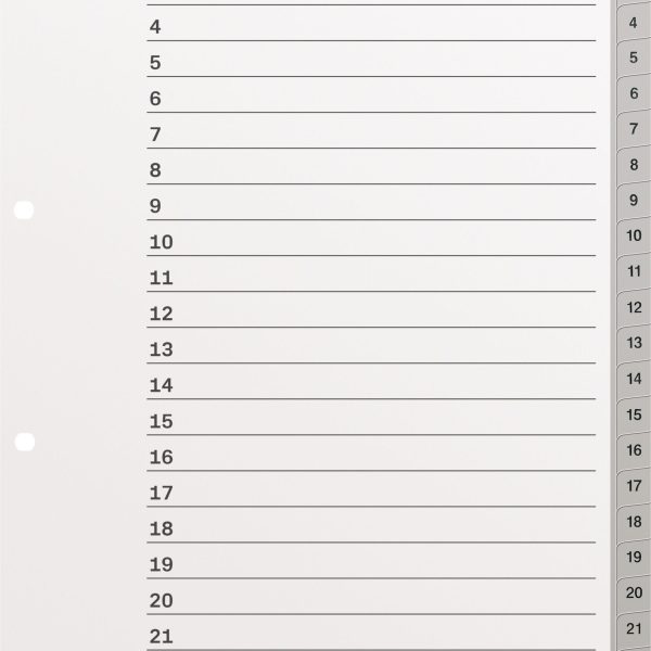 KOLMA Register KolmaFlex A4 18.324.03 grau 1-24