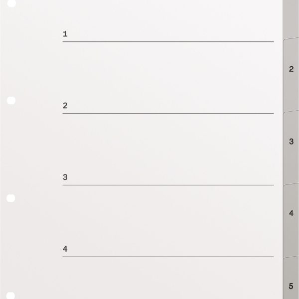 KOLMA Register KolmaFlex A4+ 18.405.03 grau 1-5