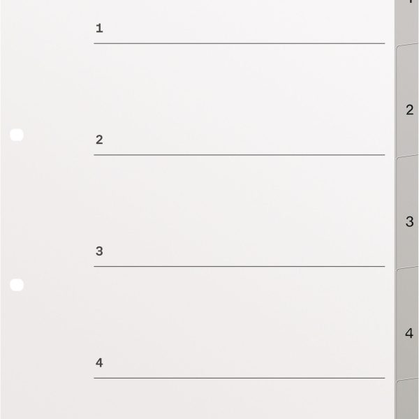 KOLMA Register KolmaFlex A4 18.554.03 grau 1-5