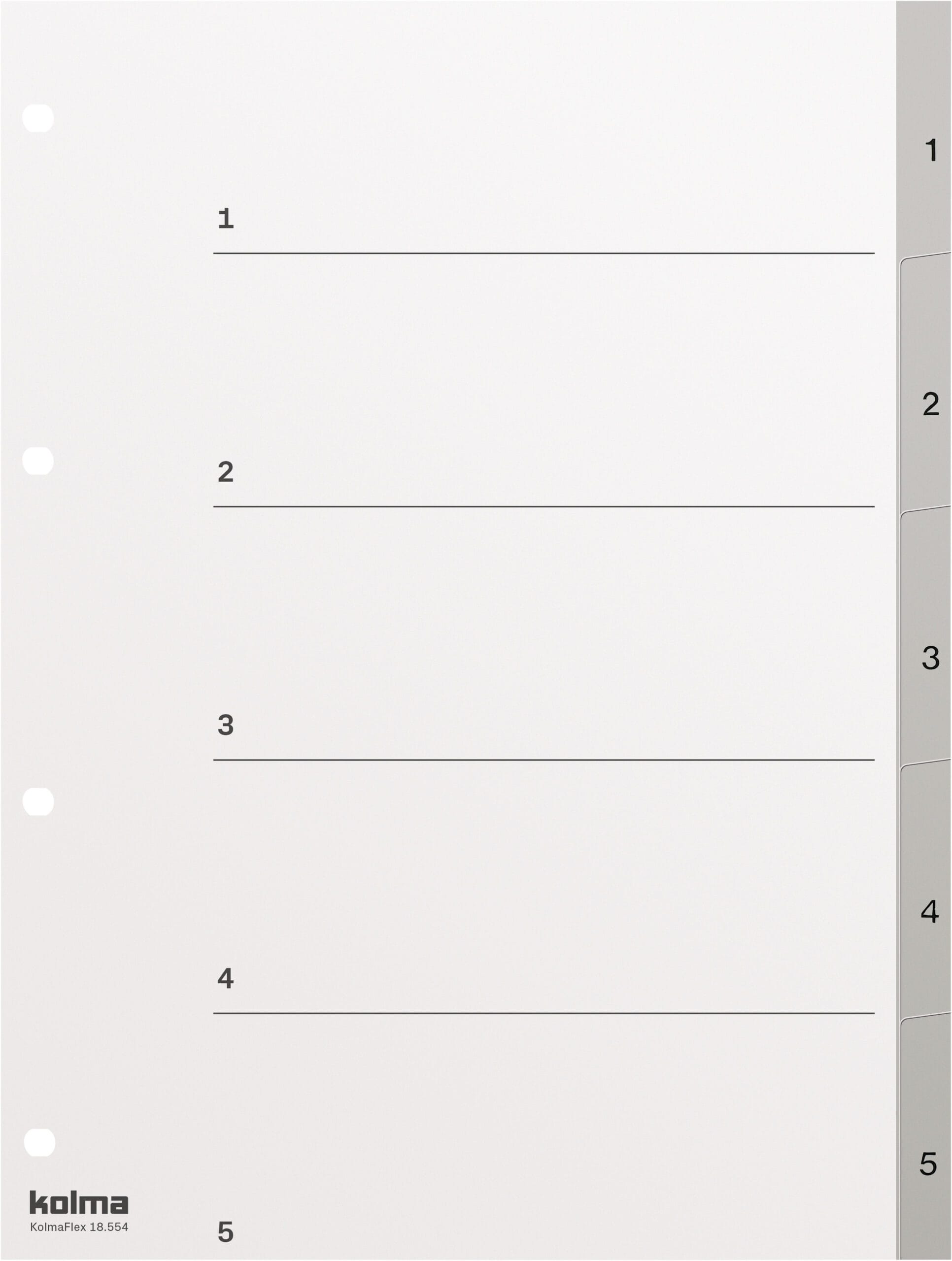 KOLMA-18.554.03-7611967180105 KOLMA Register KolmaFlex A4 18.554.03 grau 1-5 – Hochwertig & günstig bei ShopDeca