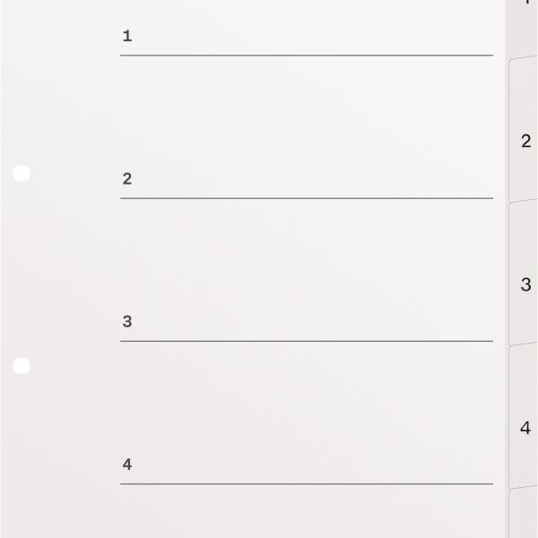 KOLMA Register KolmaFlex A4 18.554.16 weiss 1-5