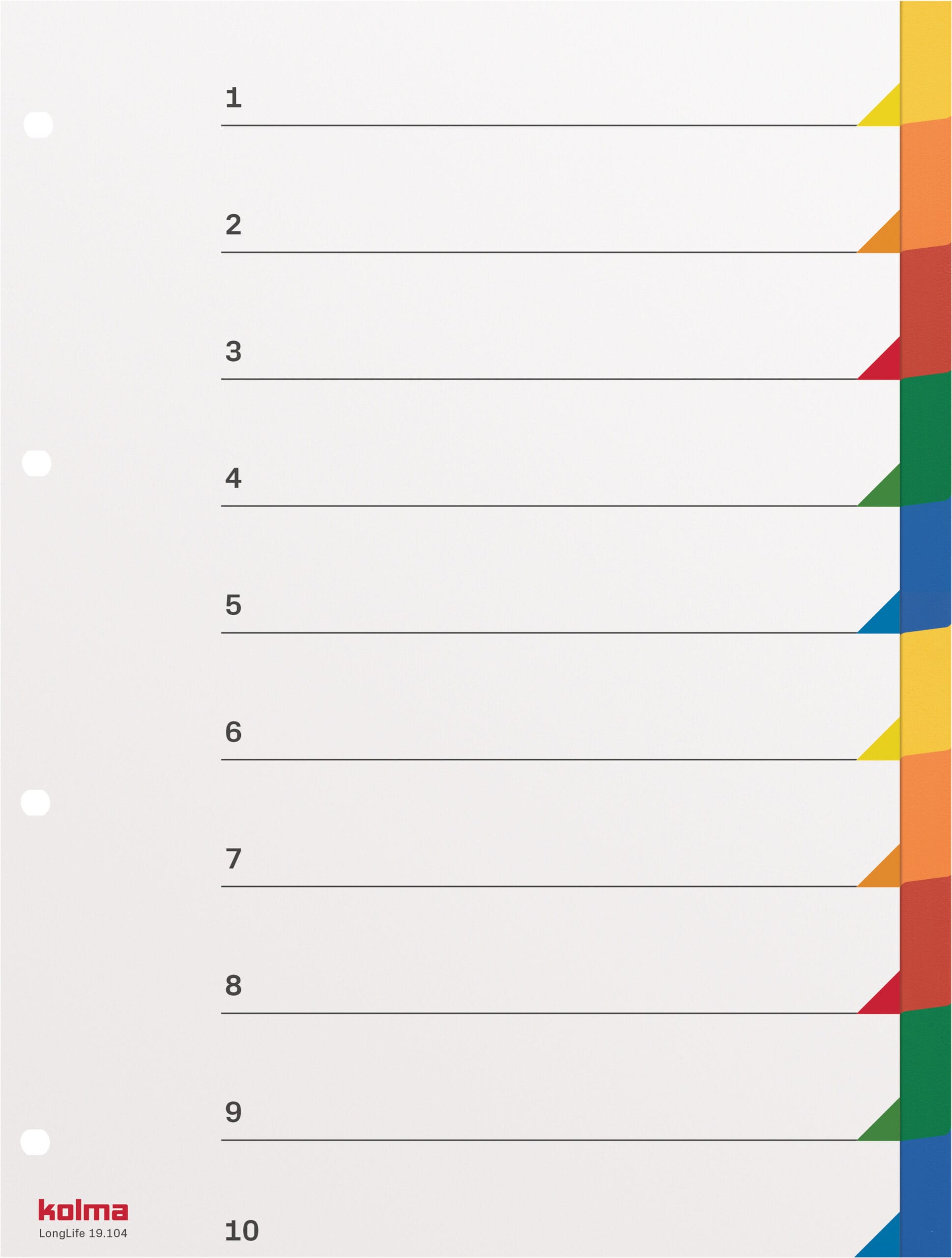 KOLMA-19.104.20-7611967190043 KOLMA Register LongLife A4 19.104.20 mehrfarbig 10-teilig – Hochwertig & günstig bei ShopDeca