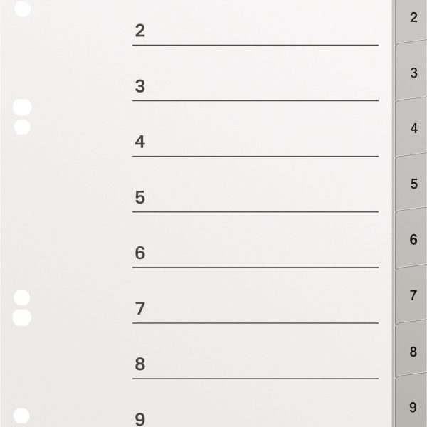 KOLMA Register LongLife A5 19.105.20 grau 1-10