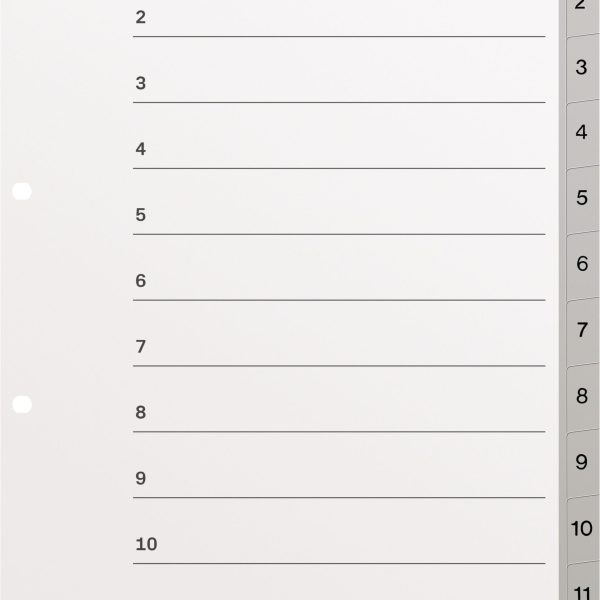 KOLMA Register LongLife A4 19.112.03 grau 1-12