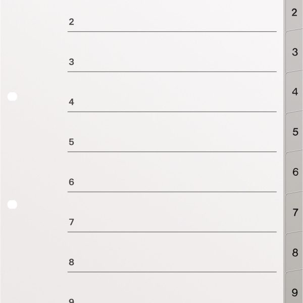 KOLMA Register LongLife A4 19.114.03 grau 1-10