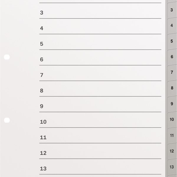 KOLMA Register LongLife A4 19.115.03 grau 1-15