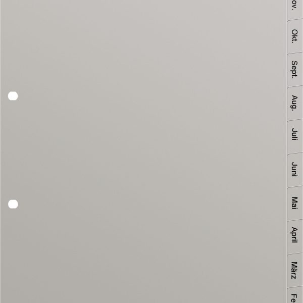 KOLMA Register LongLife A4 19.123.03 grau Dez-Jan DE