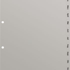 KOLMA Register LongLife A4 19.124.03 grau Jan-Dez DE