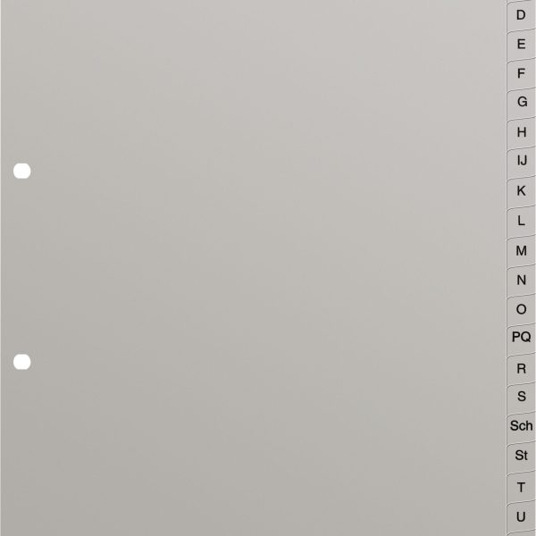 KOLMA Register LongLife A4 19.244.03 grau A-Z 24-teilig