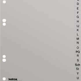 KOLMA Register LongLife A5 19.245.03 grau A-Z 24-teilig