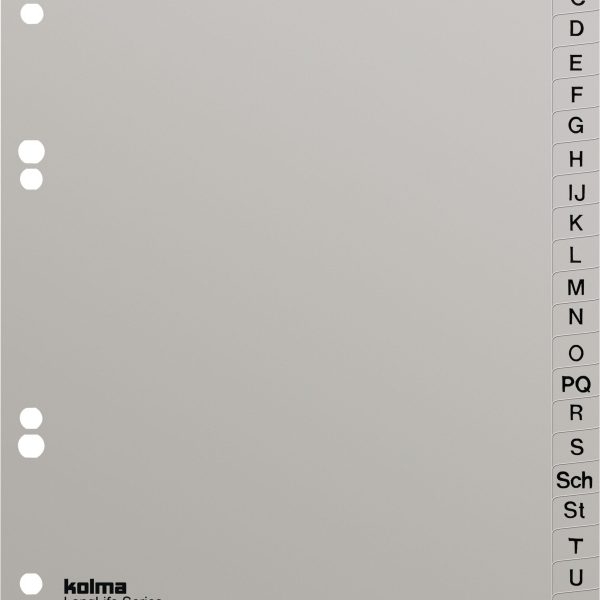 KOLMA Register LongLife A5 19.245.03 grau A-Z 24-teilig