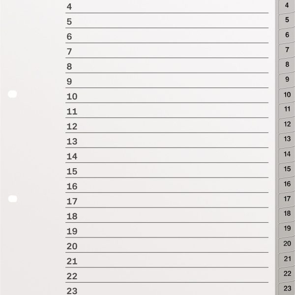 KOLMA Register LongLife A4 19.252.03 grau 1-52