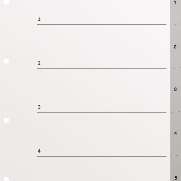 KOLMA Register LongLife A4+ 19.405.03 grau 1-5