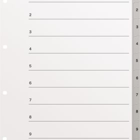 KOLMA Register LongLife A4+ 19.410.03 grau 1-10