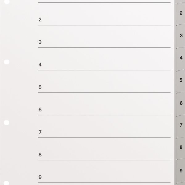 KOLMA Register LongLife A4+ 19.410.03 grau 1-10