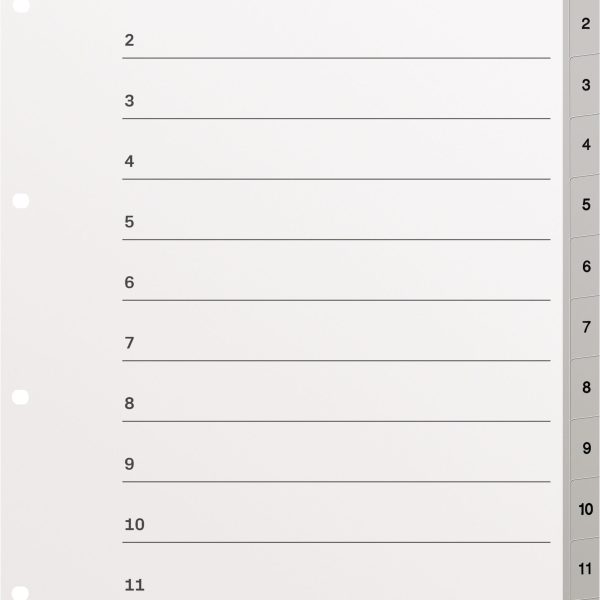 KOLMA Register LongLife A4+ 19.411.03 grau 1-12