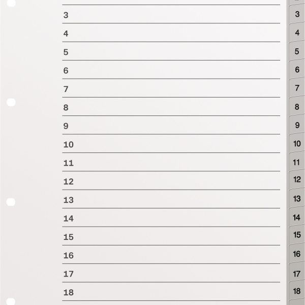 KOLMA Register LongLife A4+ 19.419.03 grau 1-20