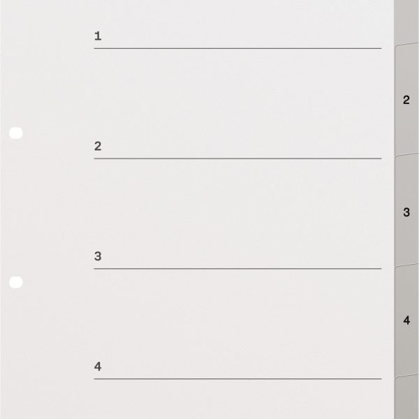 KOLMA Register LongLife A4 19.554.03 grau 1-5