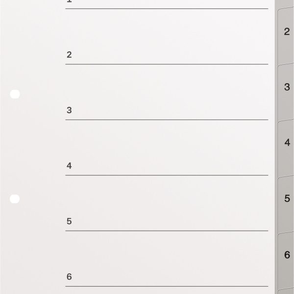 KOLMA Register LongLife A4 19.574.03 grau 1-7