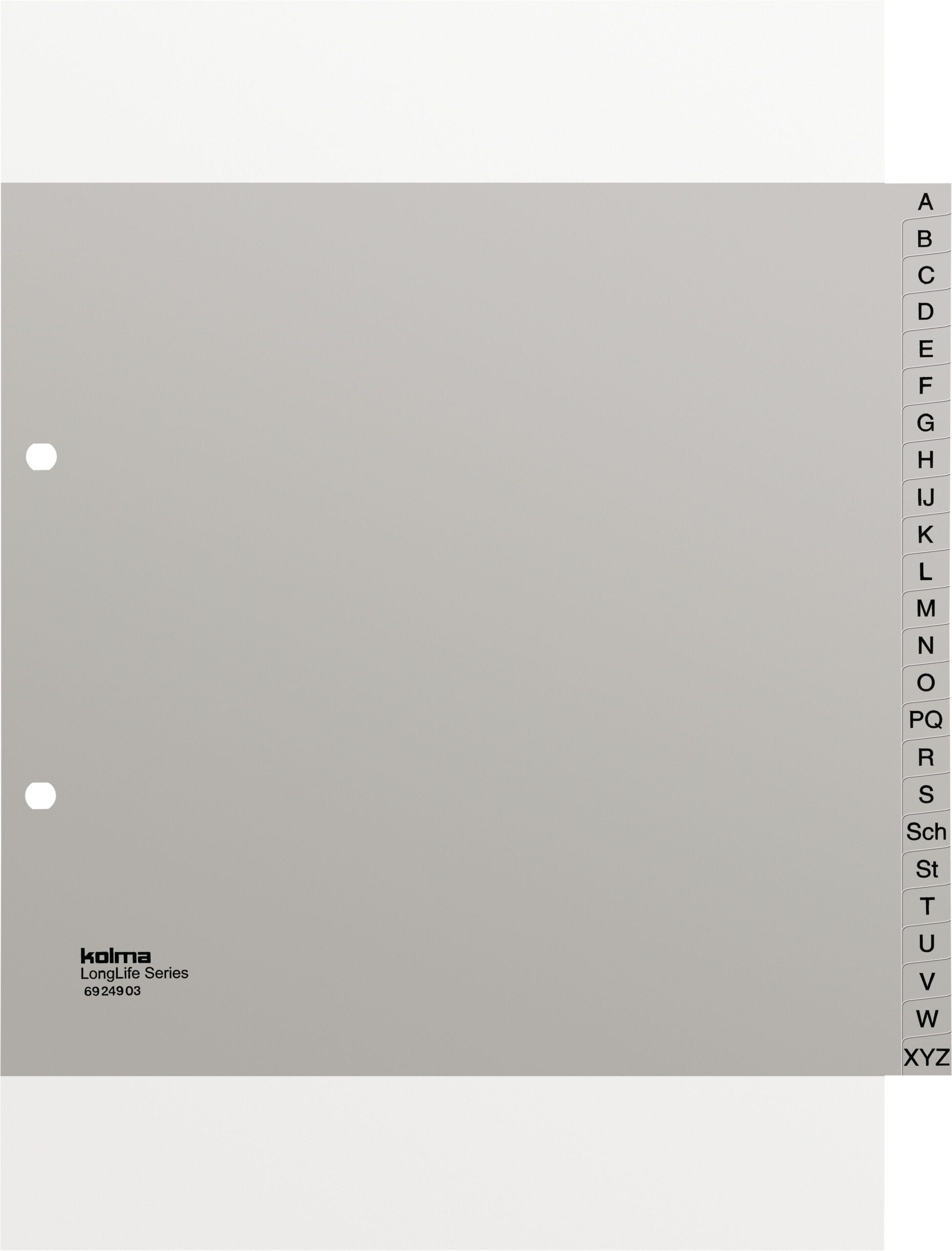 KOLMA-69.249.03-7611967690017 KOLMA Register LongLife A4 1/2 H. 69.249.03 grau A-Z 24-teilig – Hochwertig & günstig bei ShopDeca