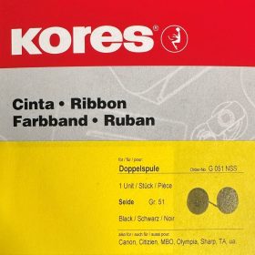 KORES Farbband Seide schwarz-rot Gr.51S/U Adler usw. 13mmx6m