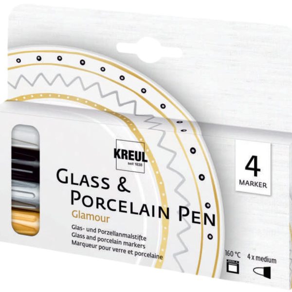 KREUL Porzellanmarker 16431 Glamour, 4 Set