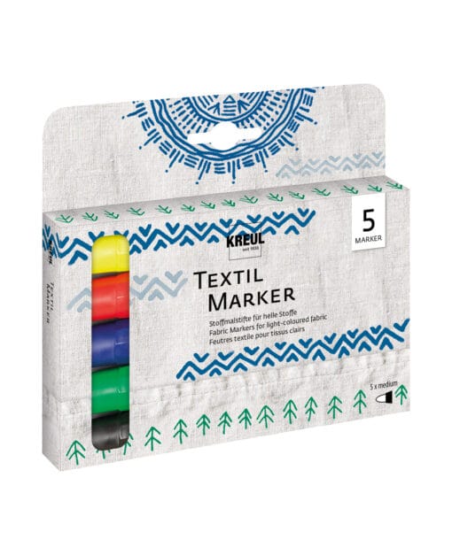 KREUL Textil Marker medium 90710 5er Set