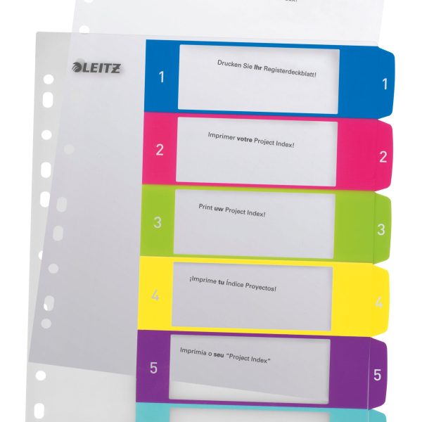 LEITZ Register PP WOW A4+ 12420000 multicolor 1-6